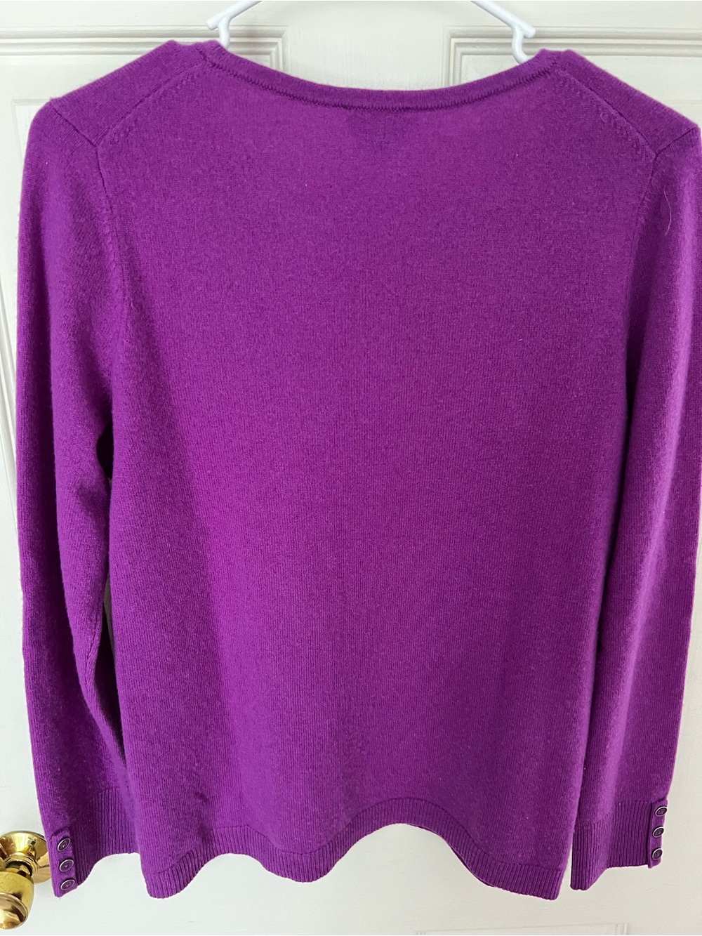 Talbots Pure Cashmere Sweater Purple Classic Chic Size Medium - Picture 5 of 9